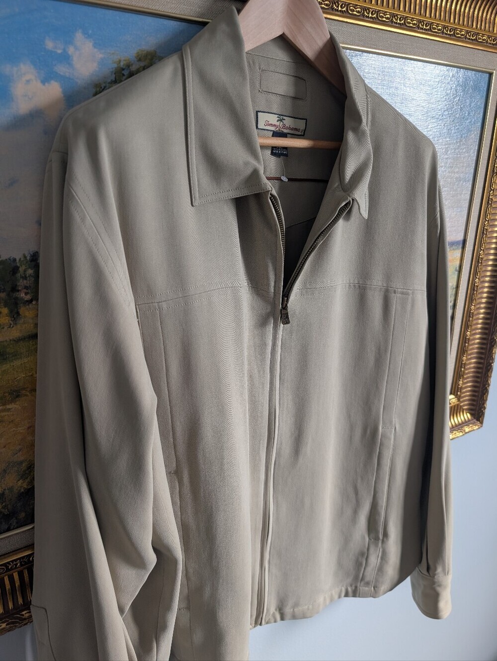 NWOT Tommy Bahama 100% Silk Beige Jacket